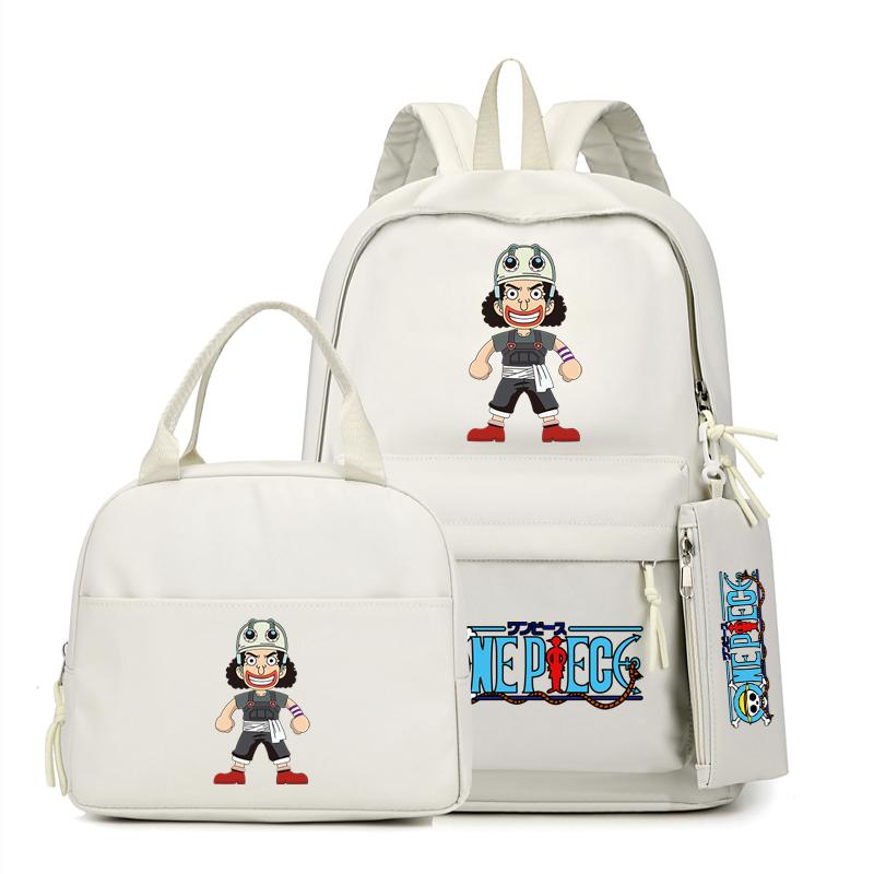 Цельный рюкзак в стиле аниме, 3 шт./компл., рюкзак для девочек-подростков, школьный рюкзак с сумкой для обеда, сумка для книг, удобная дорожная сумка