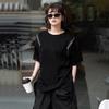 2024 Women T-Shirt Zipper Female Solid O-Neck Cotton Loose Short Sleeve Tops&Tees