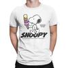 Snoopy Charlie Moonlit Cycling T Shirts For Unisex Wounisex Cotton Vintage Tshirt Round Neck Tee Shirt Short Sleeve Clothing