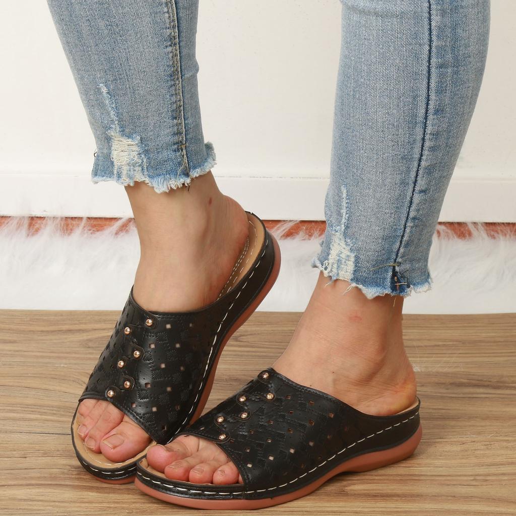 Удобные Сандалии Для Женщин Широкая Посадка Женская Обувь Сандалии На Танкетке Модные Однотонные Сандалии Sandalias Bonitas Para Mujer