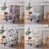 Bohemian Armless Chair Cover Stretch Spandex Accent Dining Chair Covers Nordic Sofa Slipcovers For Living Room Christmas Decor