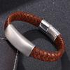New Vintage Men Genuine Leather Braid Charm Bracelet Clasps Bangles Fashion Jewelry Men Bracelets
