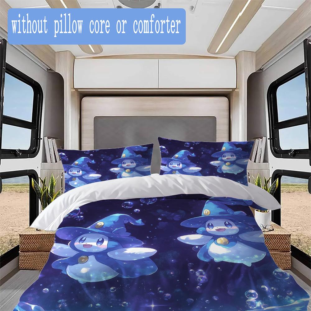 Cute sprite Pattern Bedding,Quilt Set Quilt Cover Pillowcase Home Birthday Gift (1*duvet cover+2*pillowcase,without core)XSJT0917385