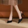 2199-9 European and American Fashion Pointed High-heeled Sandals New Summer Versatile Black Bag Head Thin Heel Sandals Women's Shoes