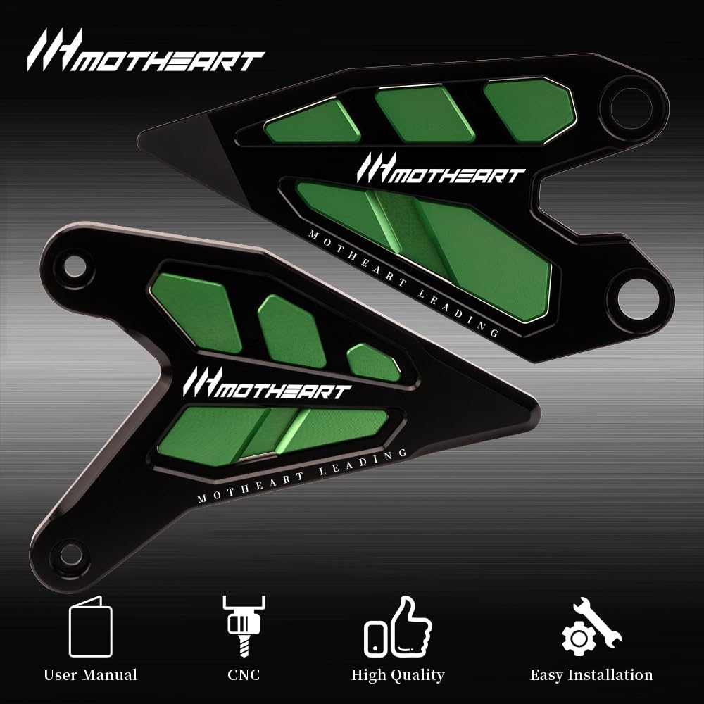 MotHeart Мотоциклетные подножки и защита пятки для Z400/Z500/Z500SE/Z250/Z e-1/Z7 Hybrid Ninja 500/500SE/e-1/400/7 Hybrid Нескользящие