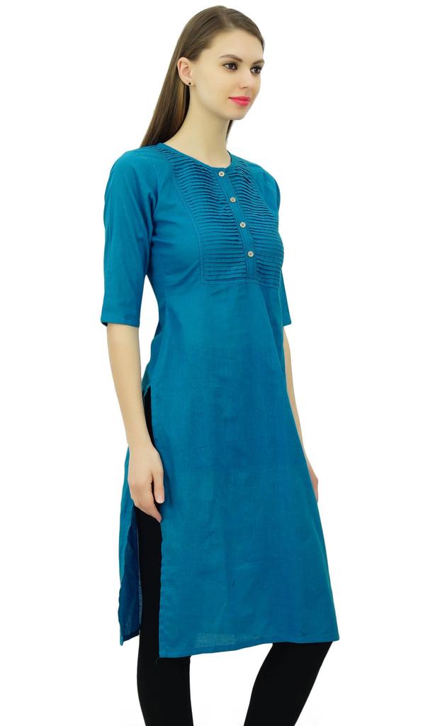 Phagun Cotton Designer Kurta Women Ethnic Top Tunic Indian Dress Straight