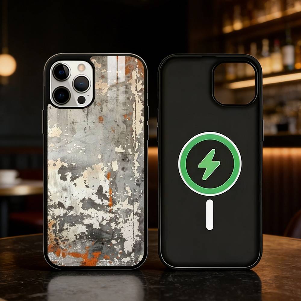 Ретро-индустриальный стиль Ржавые стены Чехол для телефона Для iPhone 17,16,15,14,13,12,Plus,Pro,Max Для магнитной беспроводной зарядки
