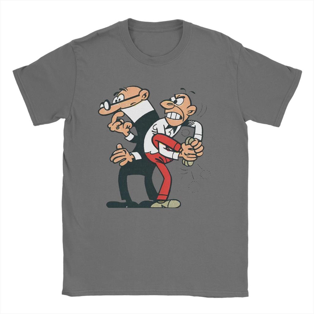 Унисекс Женская Печатная Mort Phil Mortadelo y Filemón Футболка Хлопок Футболки Одежда