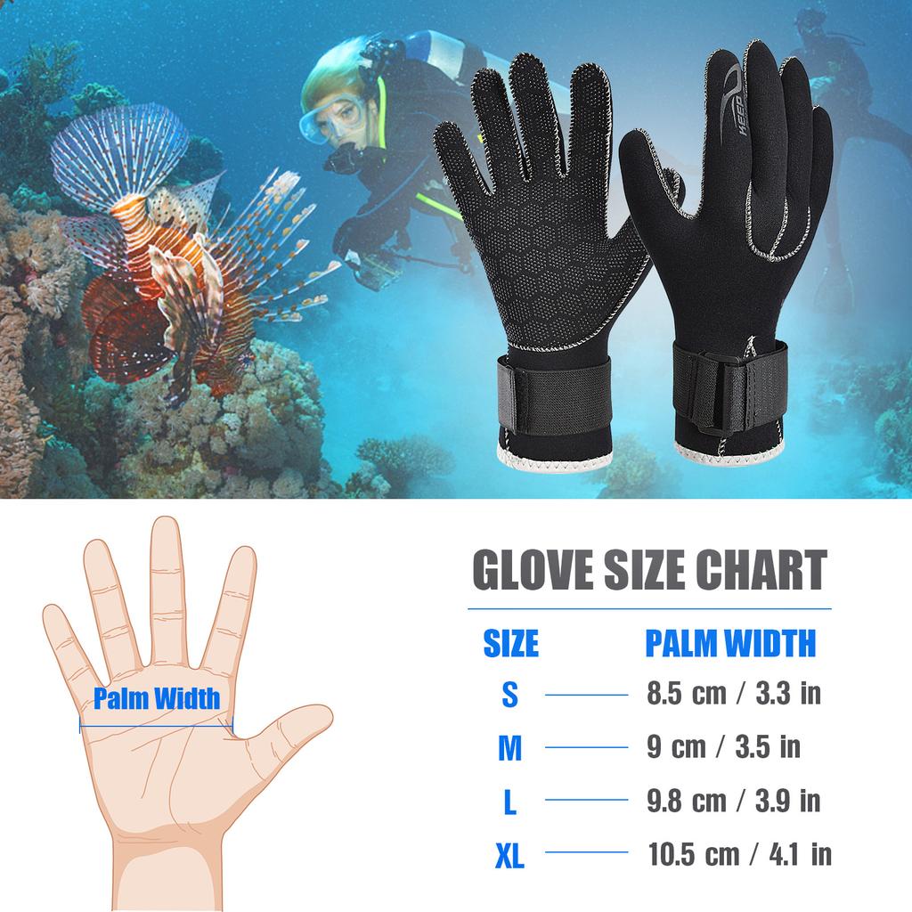 3mm Neoprene Diving Gloves Women Men Anti-slip Snorkeling Gloves for Snorkeling Swimming Surfing