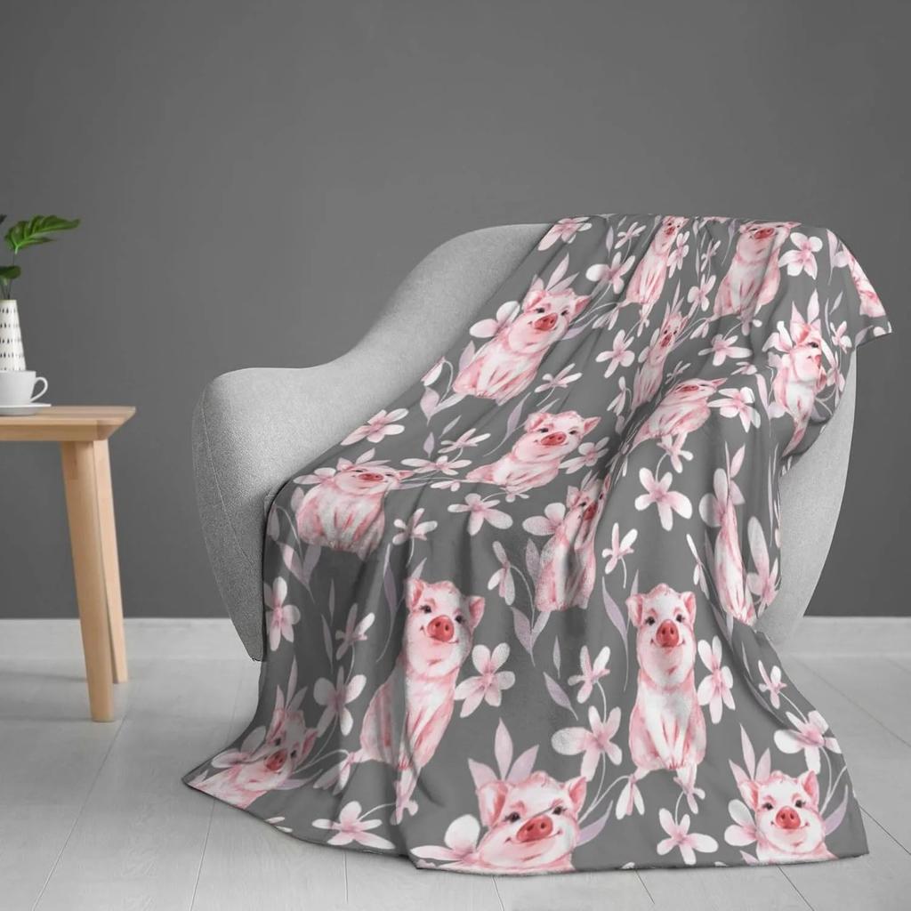 White Tiger Throw Thin Blanket Animals Printed Lightweight for Couch Home Decor Gift for Lion Tiger Elk Bears Dogs Cats Lovers