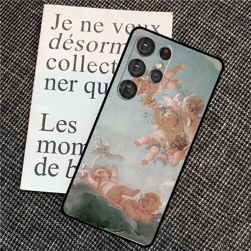Чехол с ангелами эпохи Возрождения для Samsung Galaxy S23 Ultra S22 S20 S21 FE Note 10 20 Ultra S8 S9 S10 S24 Plus