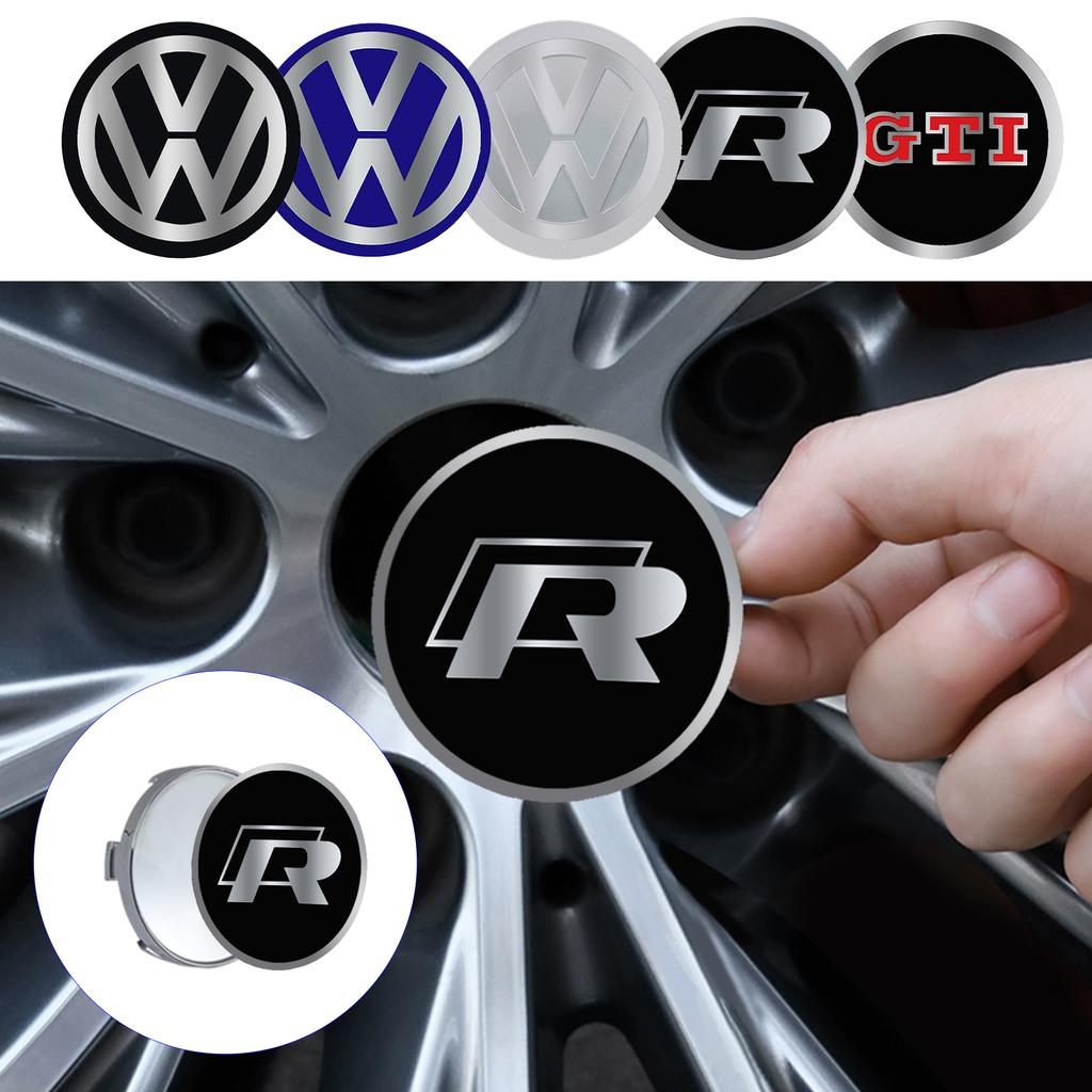 CAT1 4pcs 60/63/68mm for Volkswagen VW R GTI Golf 4 5 6 7 MK7 Polo Jetta Touran b5 Tiguan 4 Motion Car Wheel Center Hub Cap Rim Cover