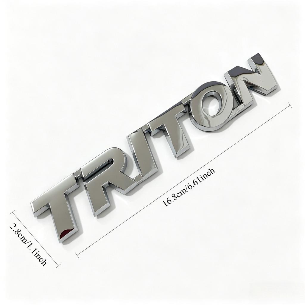 1pcs 3D ABS Plastic Decor Letter Logo Emblem Rear Trunk Decals Sticker For Mitsubishi L200 Triton Auto Accessories