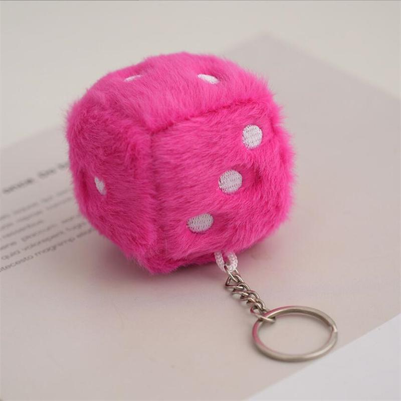 Simulation Dice Plush Toys for Children's Digital Puzzle Enlightenment Doll Bag Pendant Key Chain 6Cm