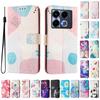 Color Puzzle Luxury Painted Leather Case Wallet Book Style Cover for Infinix Smart 4 X653,Hot 9 Play,Hot 10 Play,Smart 6,X680,HOT 8,X650,HOT 40..