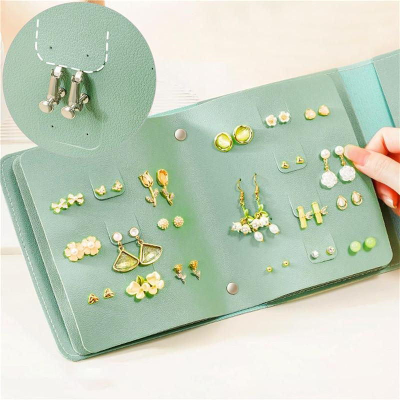 1 шт. Портативный дорожный органайзер для ювелирных изделий, складной чехол для колец и сережек, сумка для хранения в рулоне