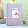 Slip-in Photo Album Linen Cover 28 Pages 56 Pockets 4x6-Inch Wedding Travel Baby Shower Kids Family Anniversary Picture Collection Book