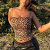Summer Women Sexy Camisole Female Leopard Print Skinny Crop Top Female Party Nightclub Bodycon Tank Tops Y2K Sleeveless Tank Tops