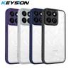 KEYSION Прозрачный чехол для телефона для HONOR X7d 5G Мягкий силикон+ПК Прозрачная противоударная задняя крышка для телефона для Huawei Honor 400 Smart 5G