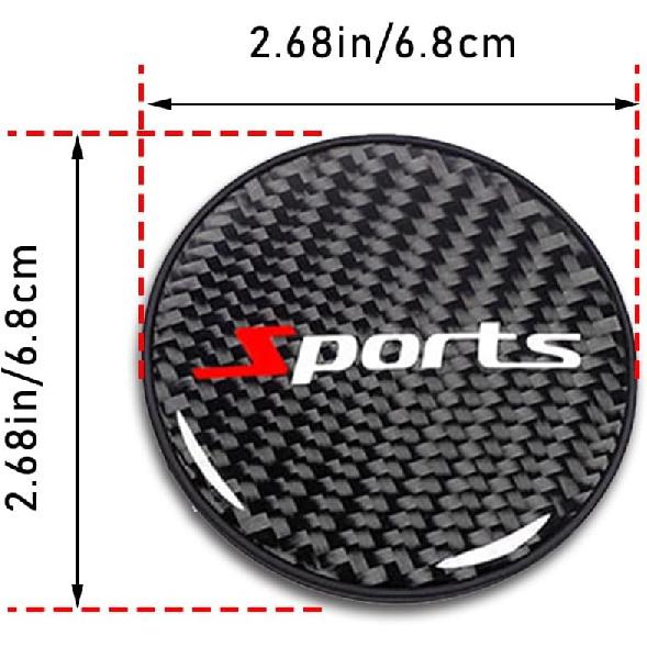 Car Cup Holder Coaster, 2 PCS Carbon Fiber Non-Slip Embedded Coasters, Universal 2.75 Inch Cup Holder ert Coaster Pad, Non-Slip Bottle Pad Embedded