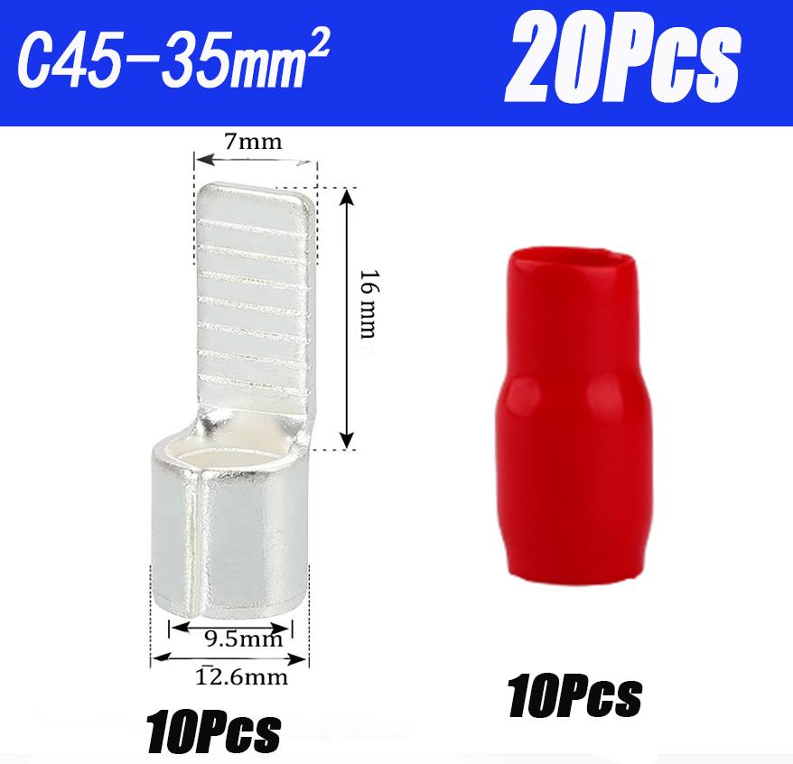 Really Copper Circuit Breaker Plug Pin Crimp Terminal C45-1.5 2.5 4 6 10 16 25 35 50 Mm² C45 Air Switch Connector100/50/20/10Pcs