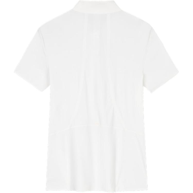 Anta Champion Серия Всепогодная Удобная Однотонная Повседневная Футболка-поло с коротким рукавом Женские топы Бумажно-белый 162430103-1