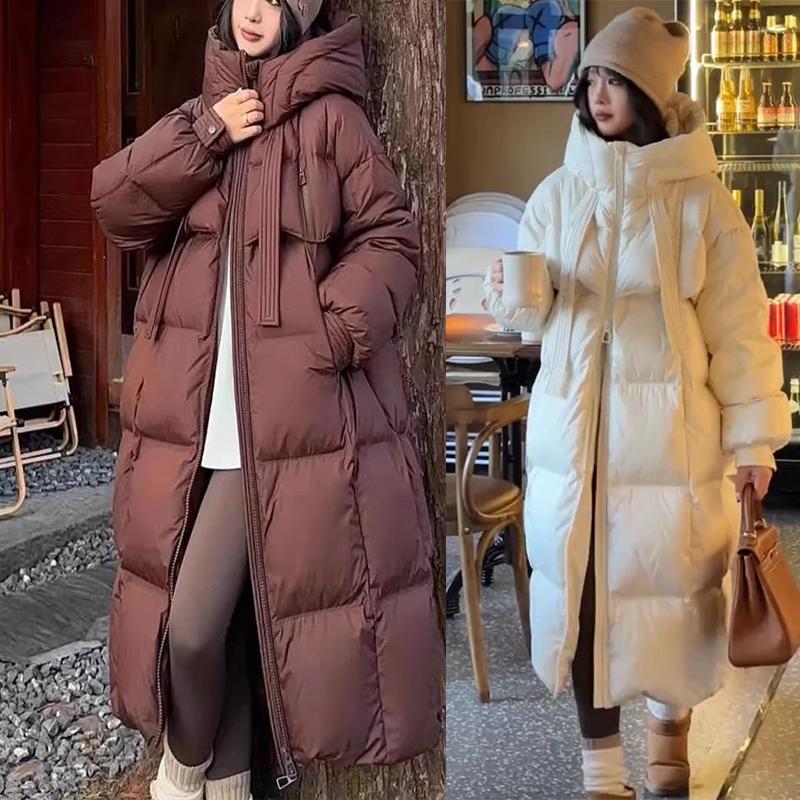 Women Cotton Padded Jacket Korean Lady Fashion Styles Puffer Coat Autumn Winter Female Loose Thicken Warm Long Parkas Clothes