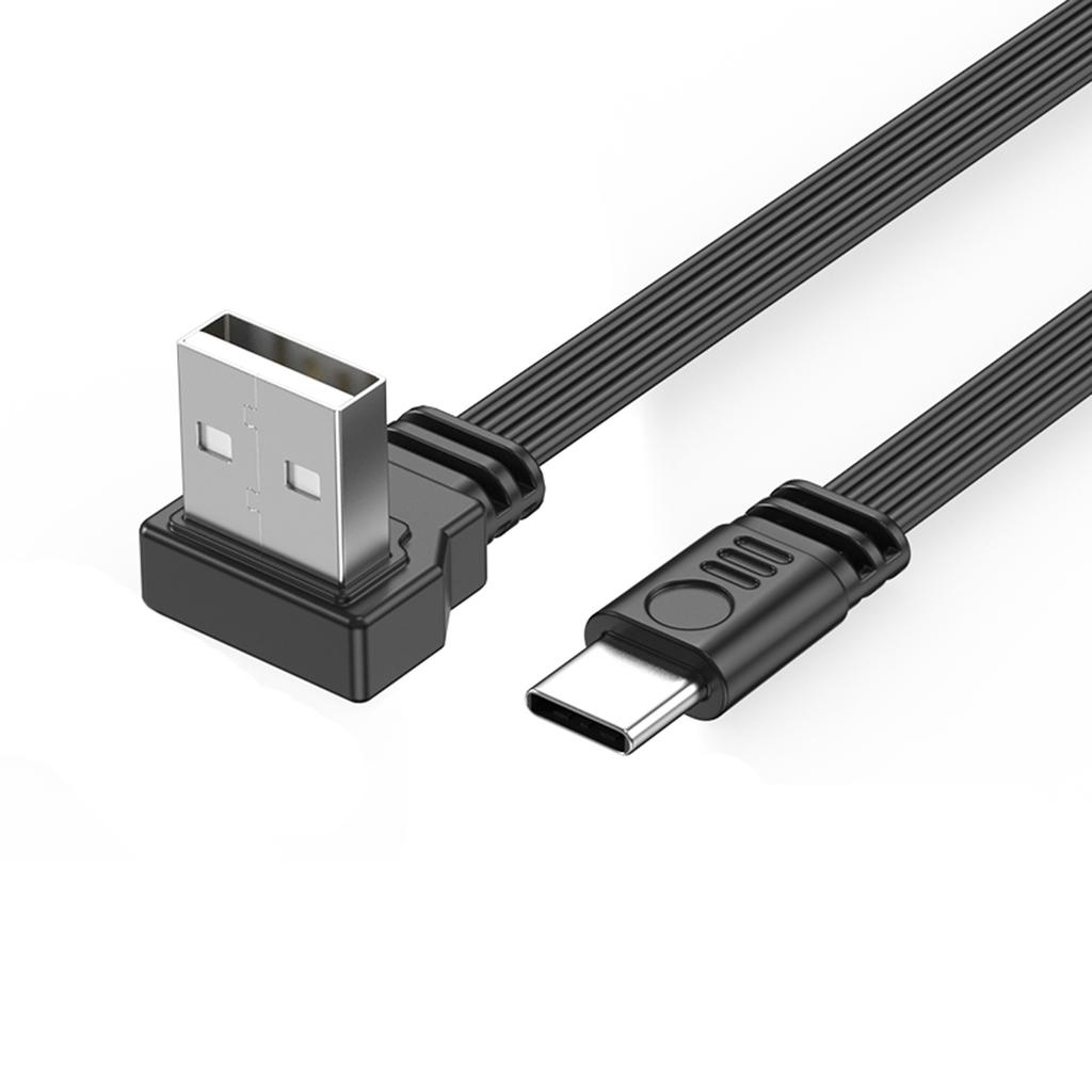 Высокоскоростной кабель передачи данных USB-USB C, 2 А, быстрая зарядка, 480 Мбит/с, синхронизация, угловые/прямые разъемы, гибкий зарядный шнур