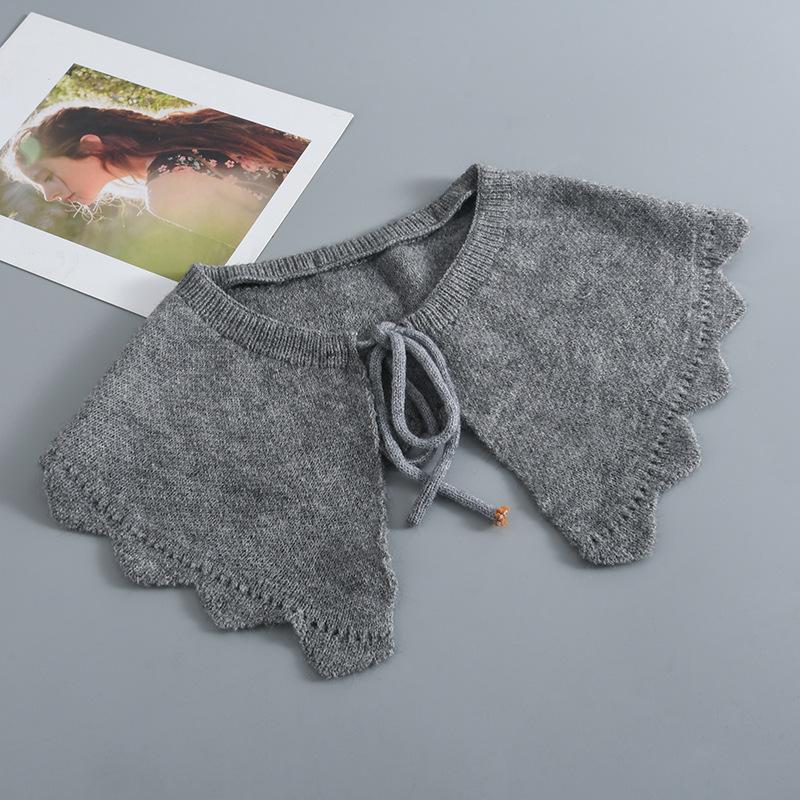 Fashion Women Girls Lolita Doll Shawl Fake Collar Embroidery Necklace Lapel Blouse Shoulder Wrap Short Capelet False Collar