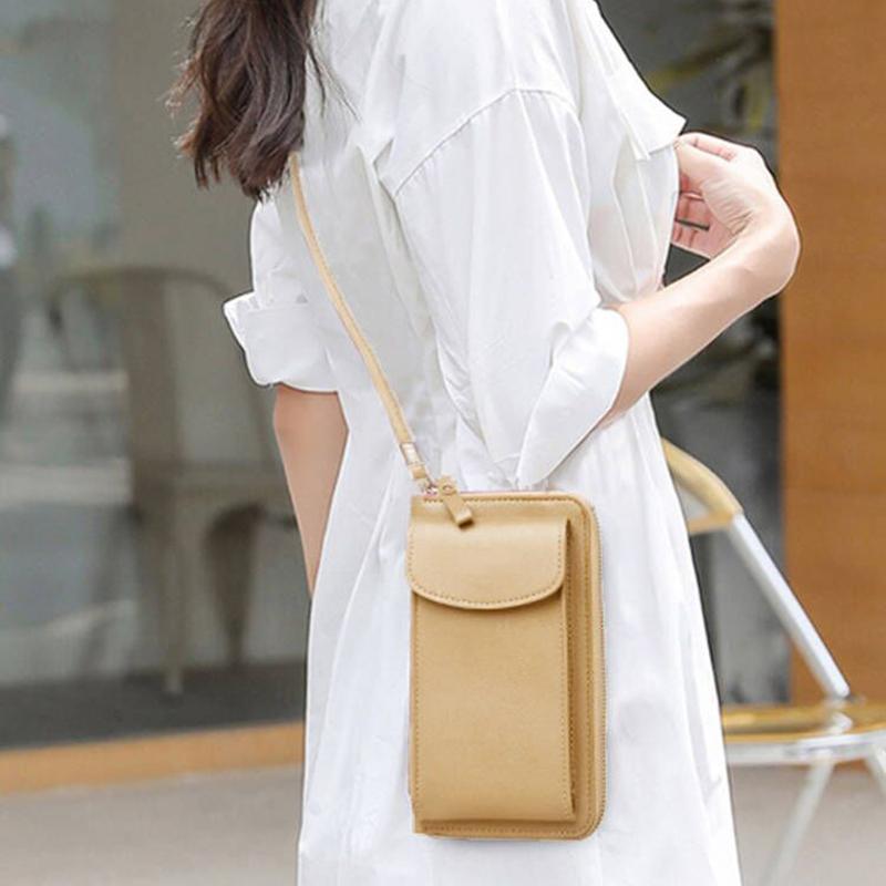 Yogodlns Модная сумка через плечо для мобильного телефона для женщин из искусственной кожи, маленькая сумка через плечо