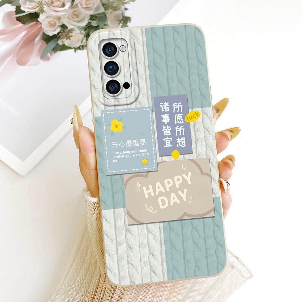 Casing For Oppo Reno4 5G Cover Fashion Cartoon Cute Funny Painted Silicone Phone Case For Oppo CPH2091 PDPM00 PDPT00