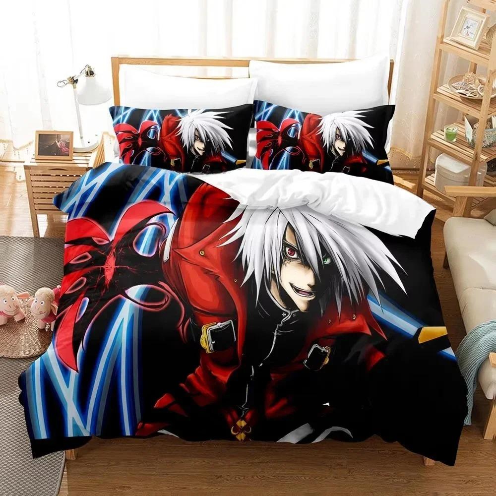 Новый 3D-принт Аниме Blazblue Комплект постельного белья Мультфильмы Набор из трех предметов Взрослый Детский Спальня Пододеяльник Комплекты Домашний текстиль