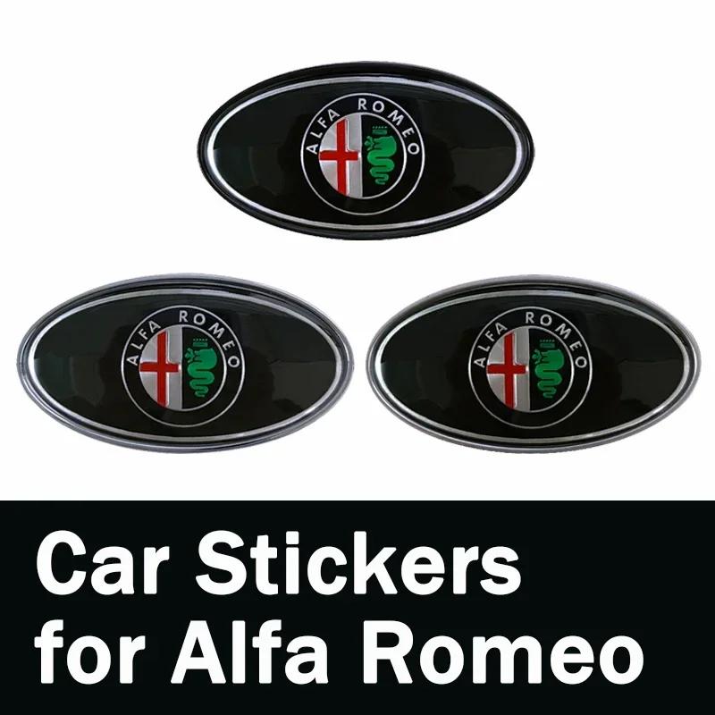 Metal Car Front Emblem Trunk Badge for Alfa Romeo 155 156 159 Mito Giulia GT Brera Spider Giulietta 147 166 147 Auto Accessories