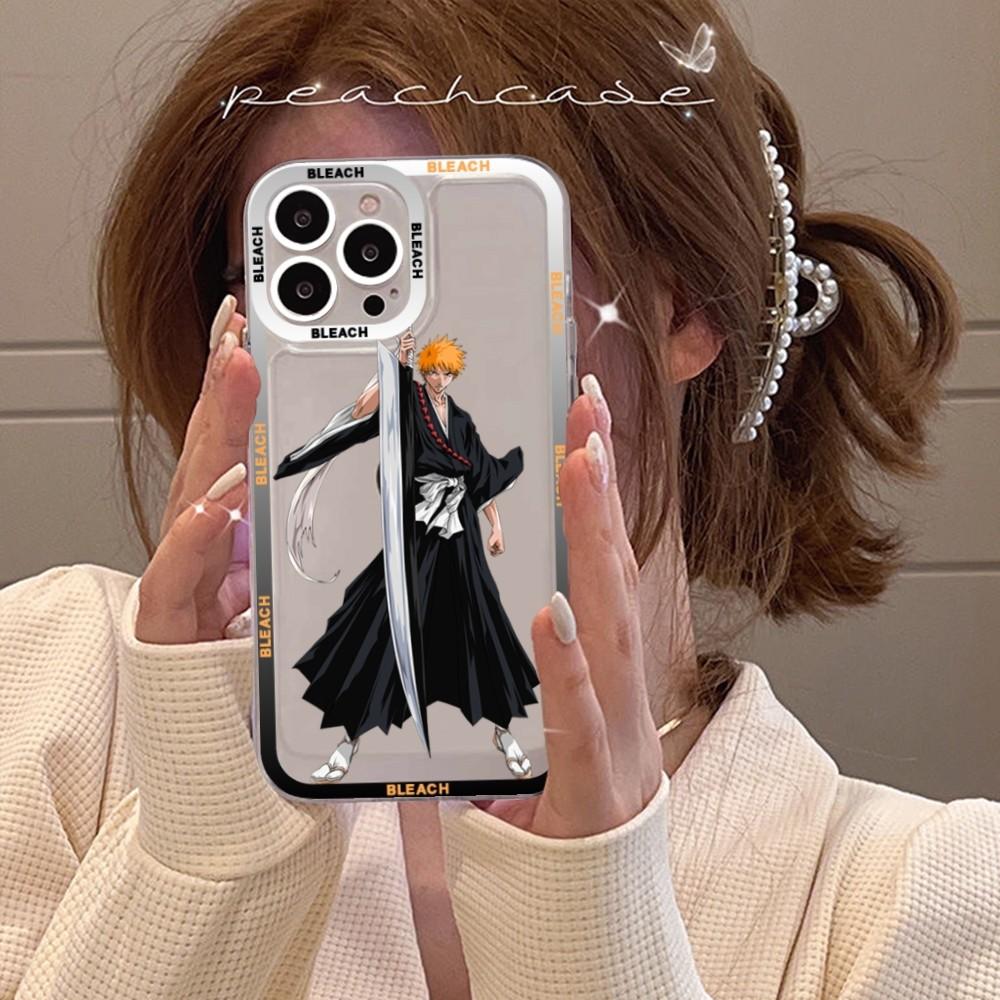 Чехол для телефона Bleach Куросаки Ичиго для iPhone 15 11 12 13 14 Mini Pro Max XR X XS TPU Прозрачный чехол
