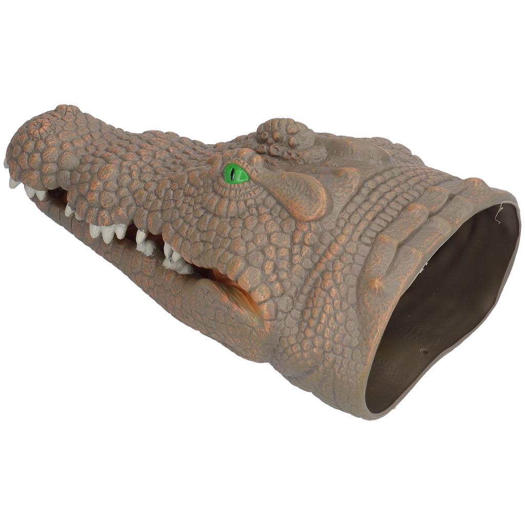 Crocodiles Head Puppets Portable Nontoxic Durable Hand Painted Appearance Crocodiles Puppet Rubber
