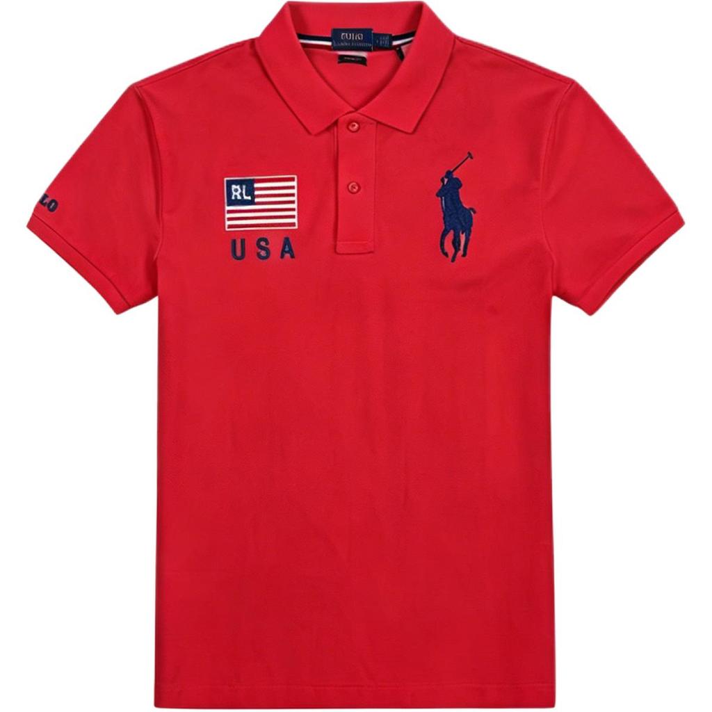 Polo Ralph Lauren Женская футболка-поло с вышивкой Big Pony, короткий рукав, приталенный крой, топы 211711308-002