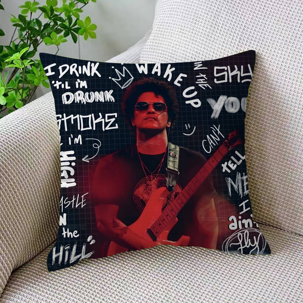 Чехлы на подушки Miyan B-Bruno Mars Мультяшные Декоративные для дивана Домашние Двусторонние Короткий плюш Милый Чехол для подушки