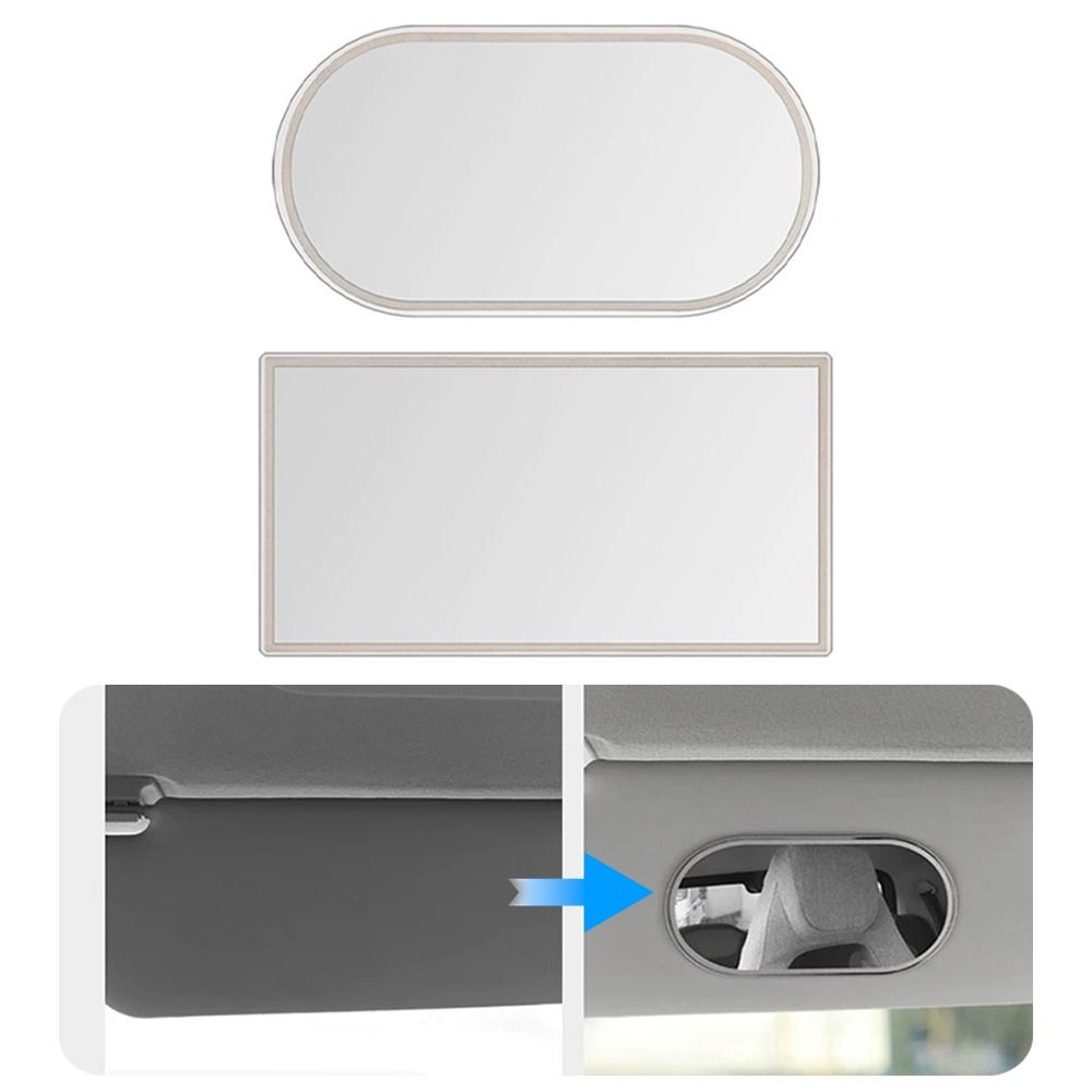 Dual Purpose Auto Sun Visor Mirror HD Car Makeup Mirror Rear View Auxiliary Mirror for Driving