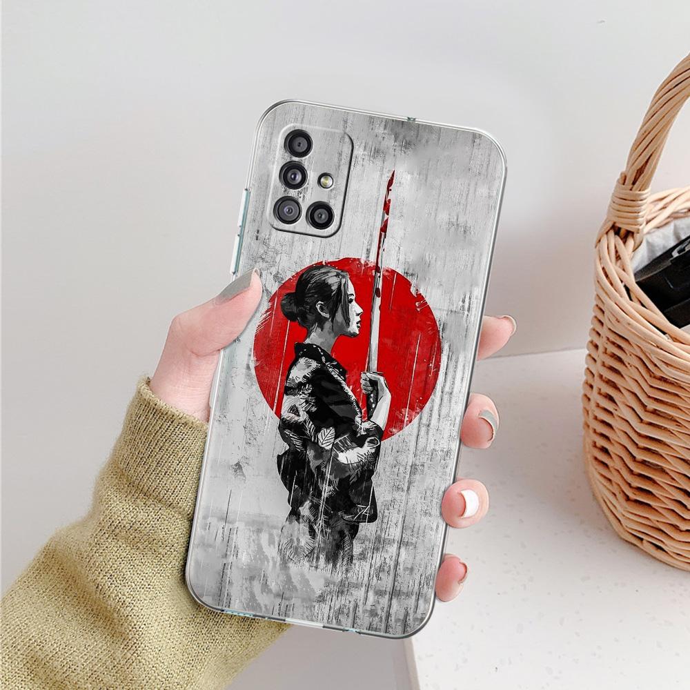 Чехол для Samsung A15 A13 A35 A55 A51 A71 A41 A31 A21S A03S A05 A17 A23 A25 A33 A53 A73 5G A07 4G Покрытие Бусидо Самурай