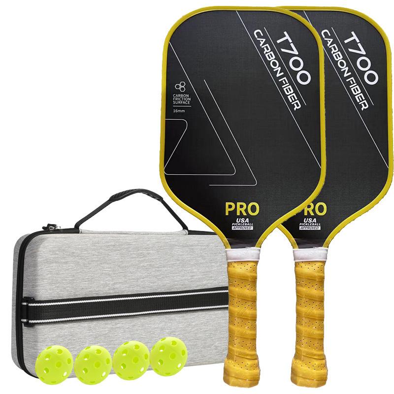 T700 Carbon Fiber Cloth Grain Matte One-Piece Non-Slip 16mm Thick 40cm 230g USA Approved Competition-Use Pickleball Paddle