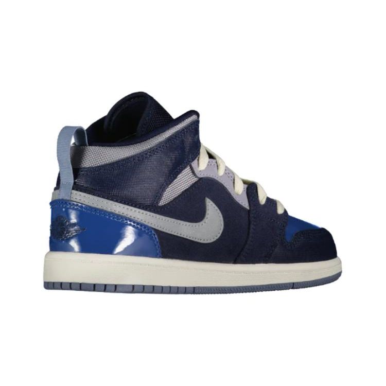 Air Jordan 1 Mid SE Craft PS Inside Out — детские кроссовки Obsidian Blue French-Blue Ashen-Slate DX2195-400