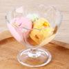 Functional Acrylic Clear Cup for Ice Cream Pudding and Yogurt Serving