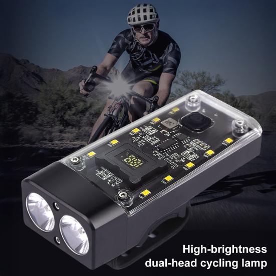 Bicycle Headlight 1500/3000mAh Rechargeable Power Bank Lightweight Waterproof Universal MTB Road