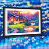 Полный круглый алмаз картина живописная хижина вышивка крестом горный хрусталь мозаика домашний декор