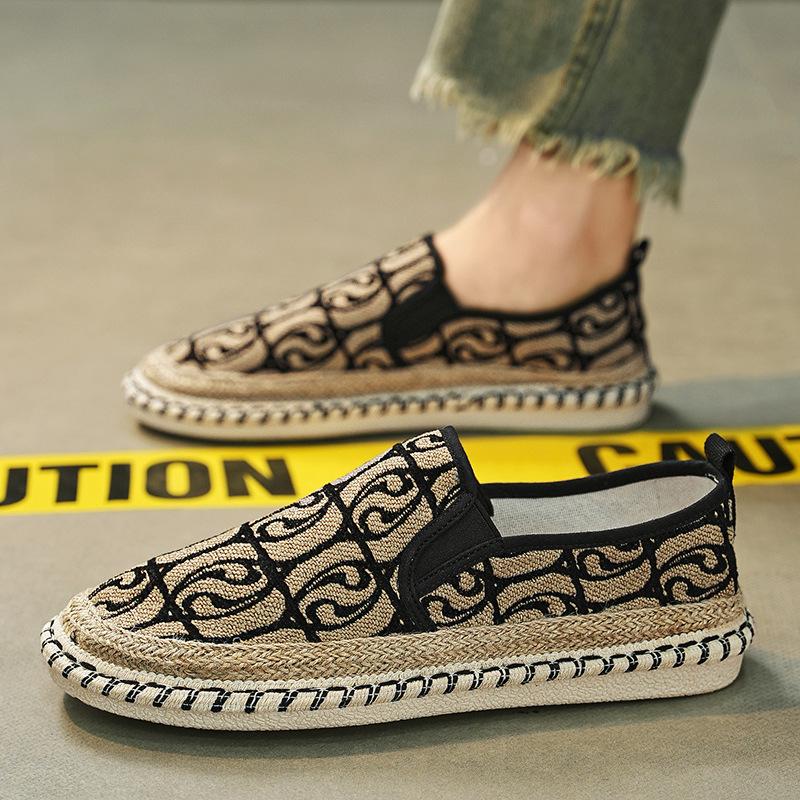 Мужские летние туфли из ткани 2, новые мужские туфли с одной педалью, старые пекинские туфли из ткани, дышащая обувь для рыбалки, мужская повседневная обувь
