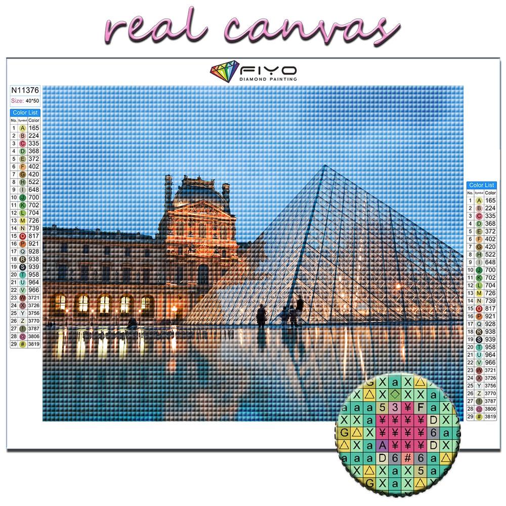 5D Алмазная картина Полная Алмазная Луврская Алмазная картина Ручная работа DIY Алмазная мозаика Картина Украшение для дома