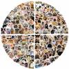 200 Мультяшных Кошачьих и Собачьих Выражений Мем Граффити Наклеек Чемодан Гитара Без Клея Водонепроницаемые Наклейки