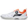 Новые кроссовки LiNing Mage Pe с амортизацией, низкие, для настольного тенниса, унисекс, бело-оранжевые APTT023-1