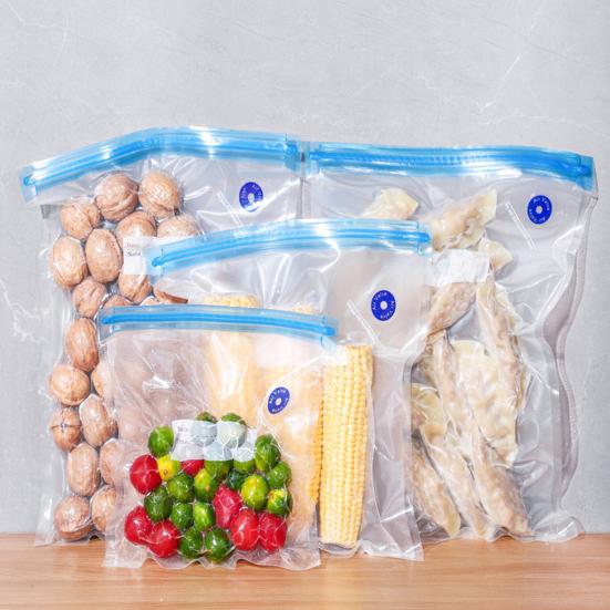 5 шт. вакуумные пакеты для пищевых продуктов, большая емкость, полиэтиленовые пакеты для хранения овощей и мяса с воздушными клапанами, кухонные принадлежности