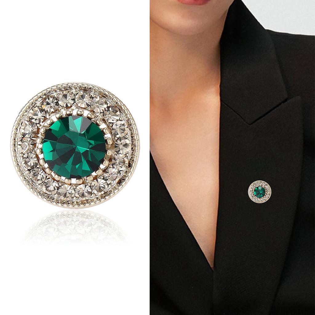 Emerald Diamond Colored Crystal Diamond Brooch Brooch, Sweater Accessory Pin